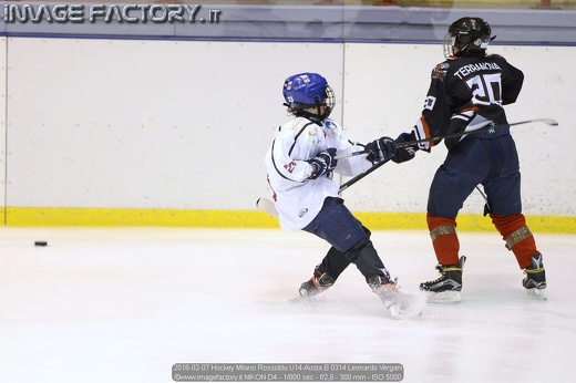 2016-02-07 Hockey Milano Rossoblu U14-Aosta B 0314 Leonardo Vergani